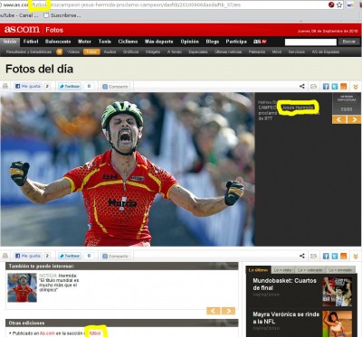Foto: CAMPEÓN. Jesús Hermida se proclamó campeón del mundo de BTT - AS.com Foto: CAMPEÓN. Jesús Hermida se proclamó campeón del mundo de BTT - AS.com