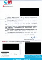 Carta que acompaña a la tarjeta sanitaria de la Comunidad de Madrid